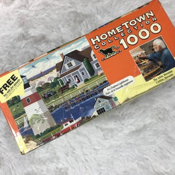 Hometown Collection Grand Peacock Hotel & New England Lighthouse Puzzles Set - Picture 4 of 16